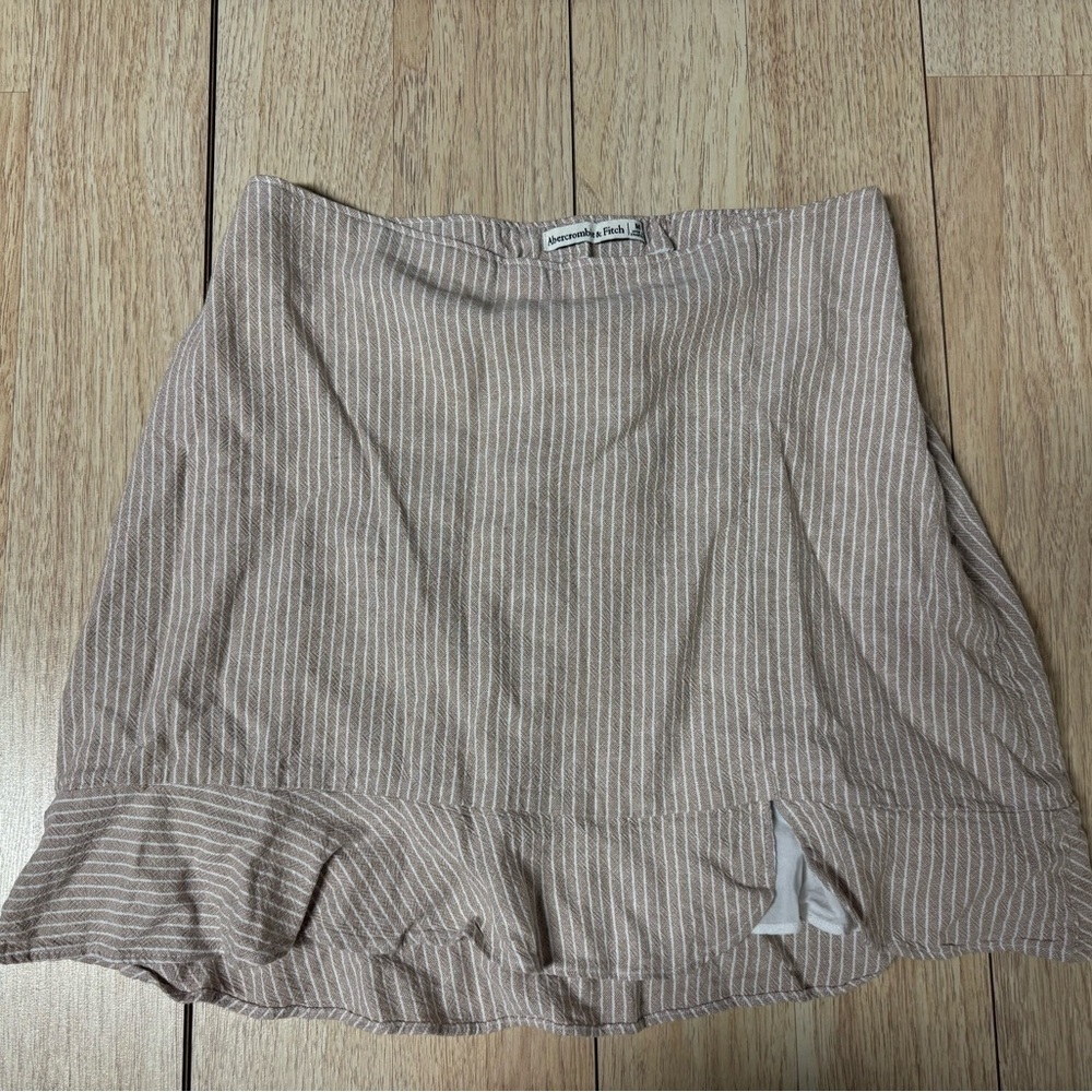 Abercrombie & Fitch Linen Stripe Mini Skirt - Picture 2 of 7